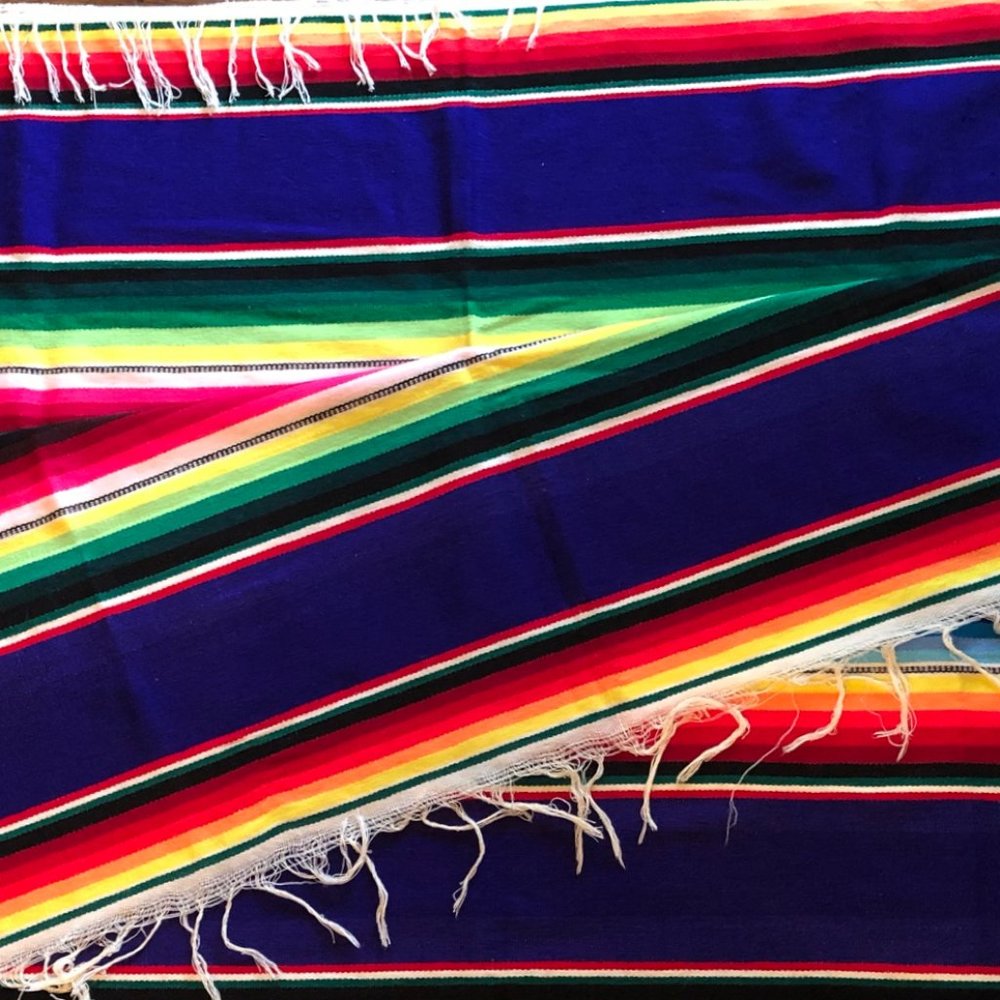 Like New Purple Serape Mexican Blanket